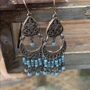 💜 chandelier beaded earrings